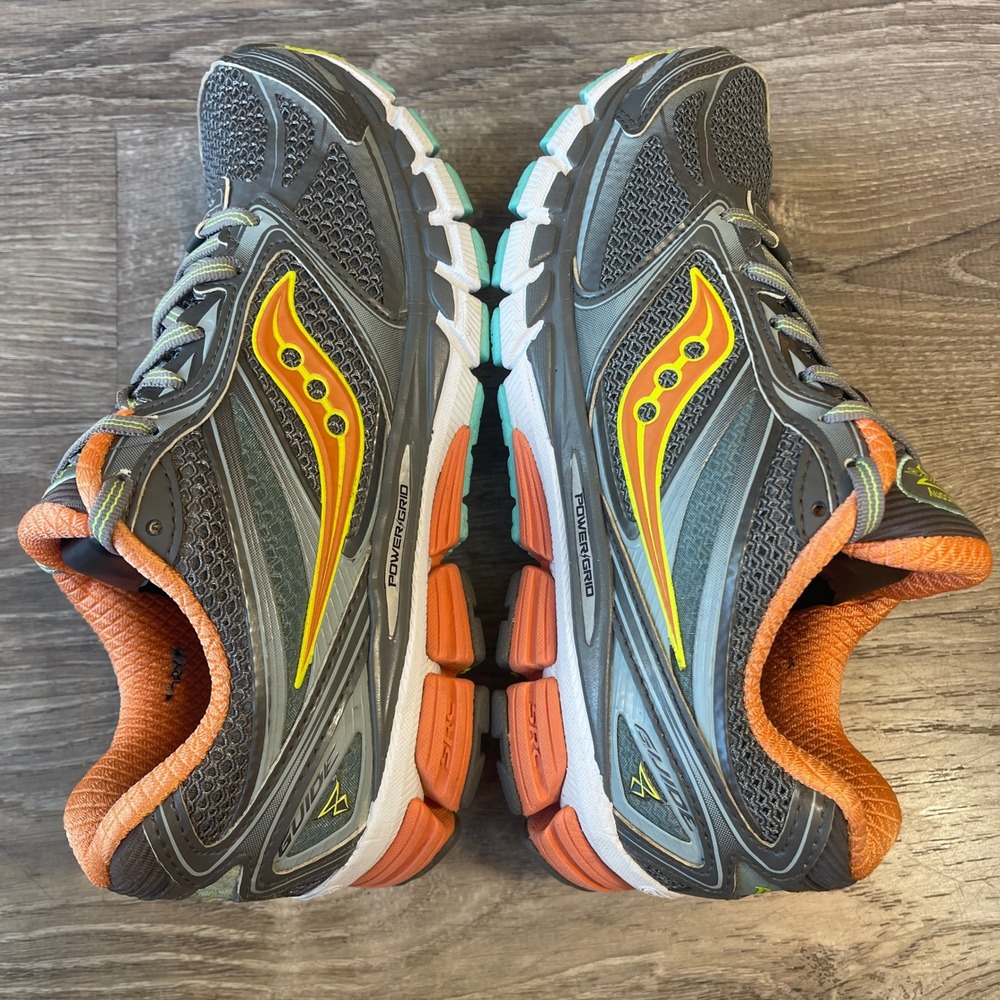 RETRO! Saucony Guide 8 Womens Running Shoes Size 8 Grey Orange Teal S10256-2